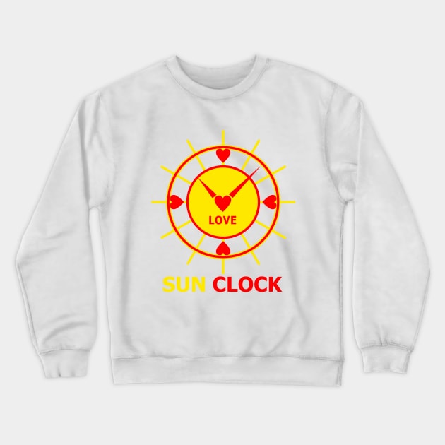 Sun Clock Crewneck Sweatshirt by Heart-Sun